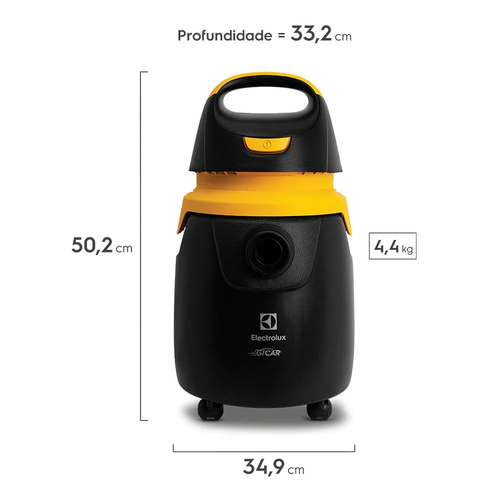 Aspirador de Pó e Água para Carros Electrolux 1300W 20L com Alcance Total de 10,5m (GTCAR)