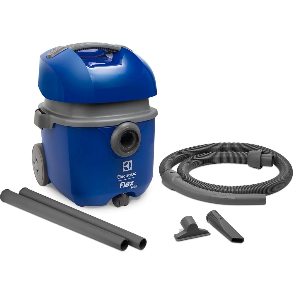 Aspirador de Pó e Água Electrolux 1400W 14L Flex com Dreno Escoa Fácil e Função Sopro Azul (FLEXN)