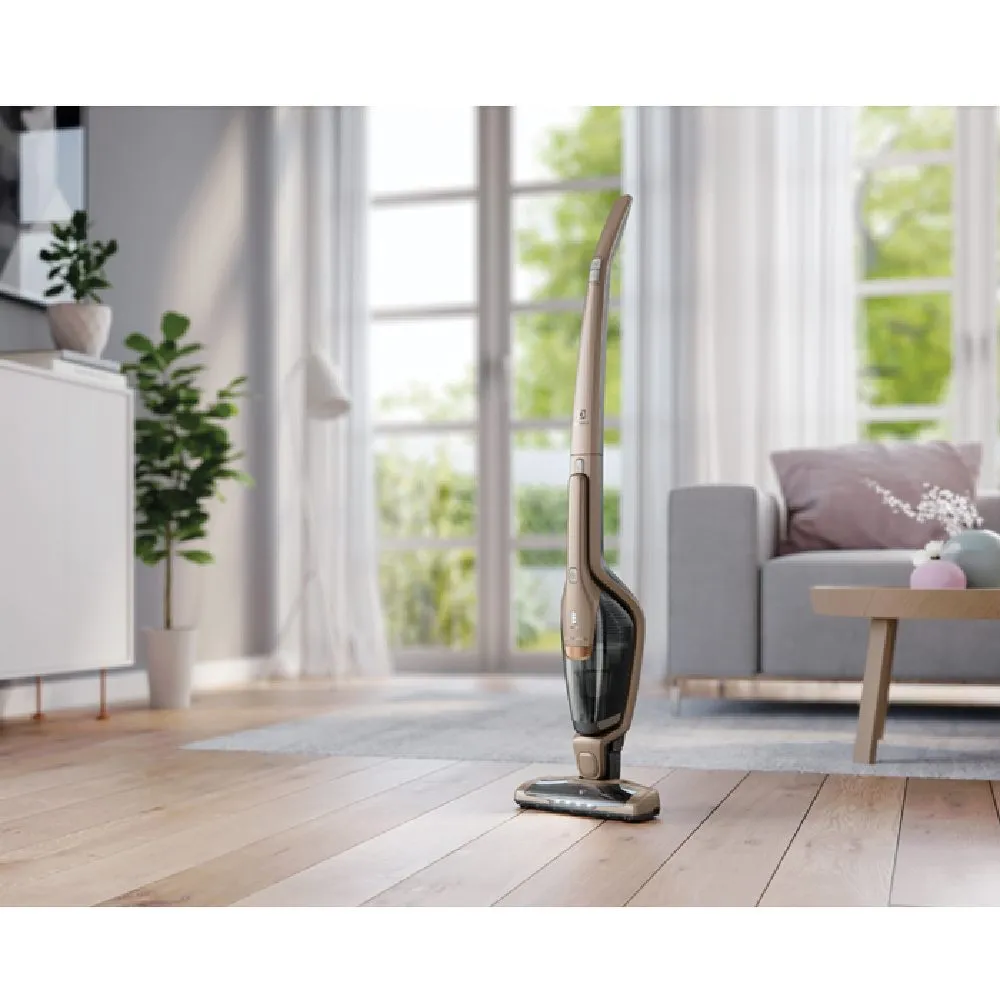 Aspirador de Pó Vertical Sem Fio Electrolux Ergorapido 2 em 1 Bocal Pet até 45 min Dourado (ERG26)