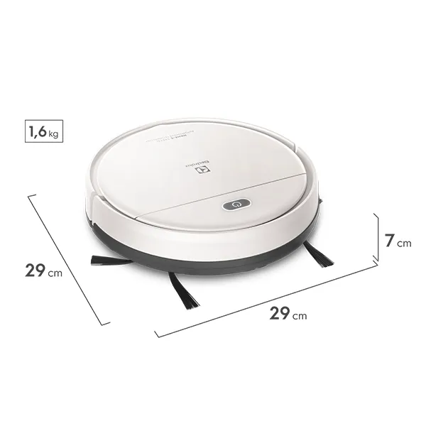 Robô Aspirador de Pó Electrolux 3 em 1 com Sensor Antiqueda até 2h20 min Branco (ERB11)