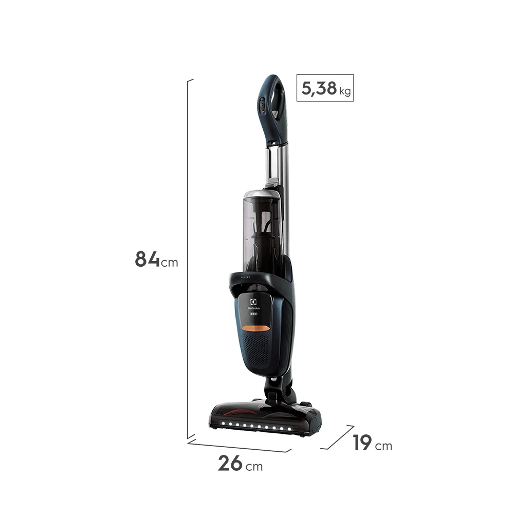 Aspirador de Pó Vertical sem Fio Electrolux Bivolt Pure F9 com Filtro HEPA Luz de LED (SH1F9)