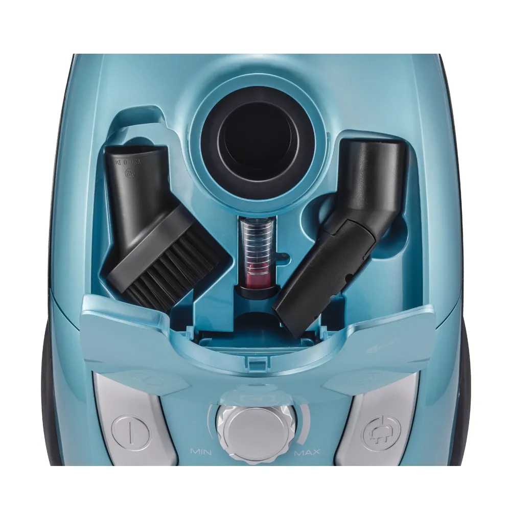 Aspirador de Pó com Saco Electrolux 1800W filtro HEPA Equipt com Tubo Metálico Azul (EQP20)