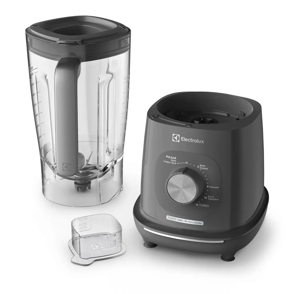 Liquidificador Electrolux 1500W 3.2L Efficient TriForce 15 Velocidades Cinza (EBL1500)