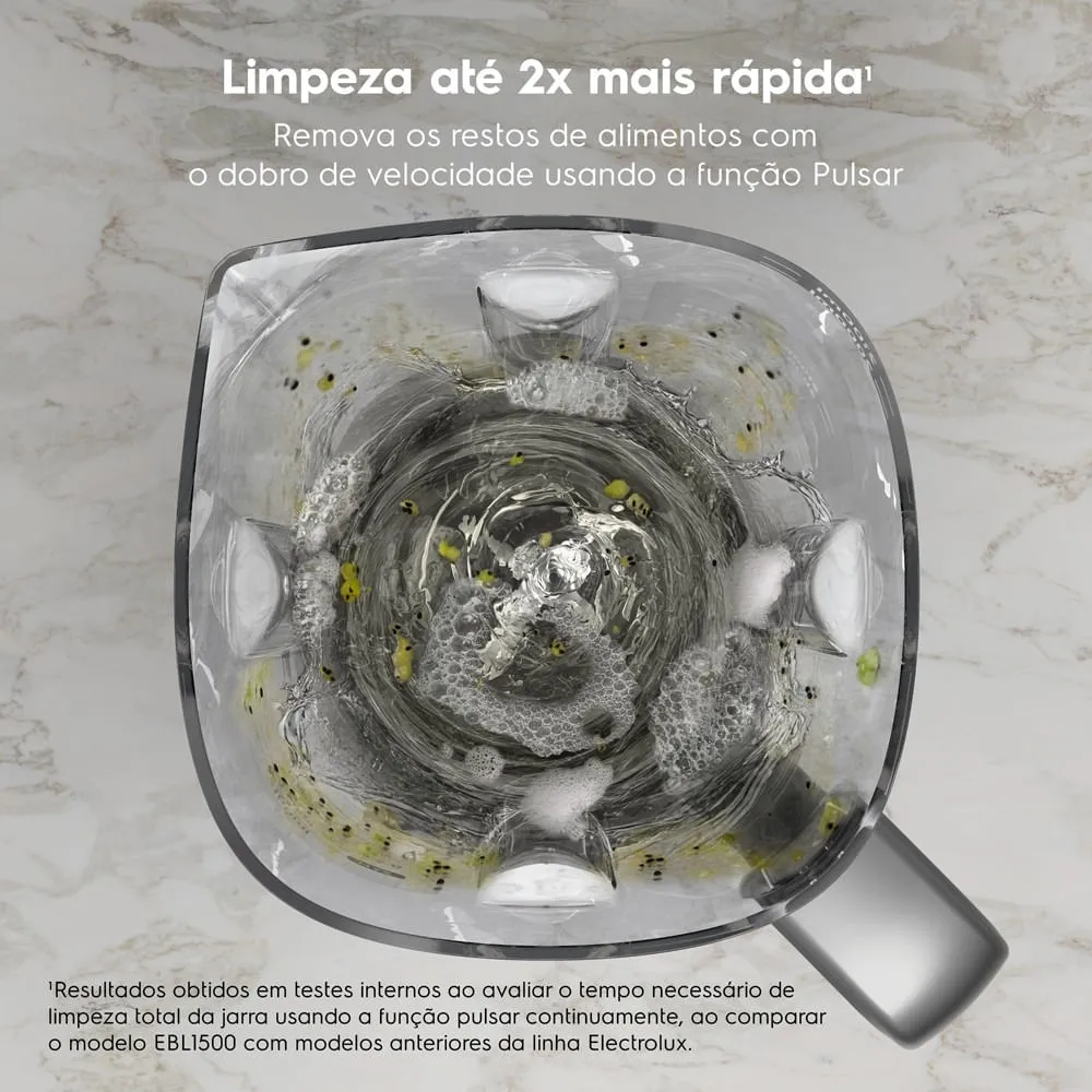Liquidificador Electrolux 1500W 3.2L Efficient TriForce 15 Velocidades Cinza (EBL1500)