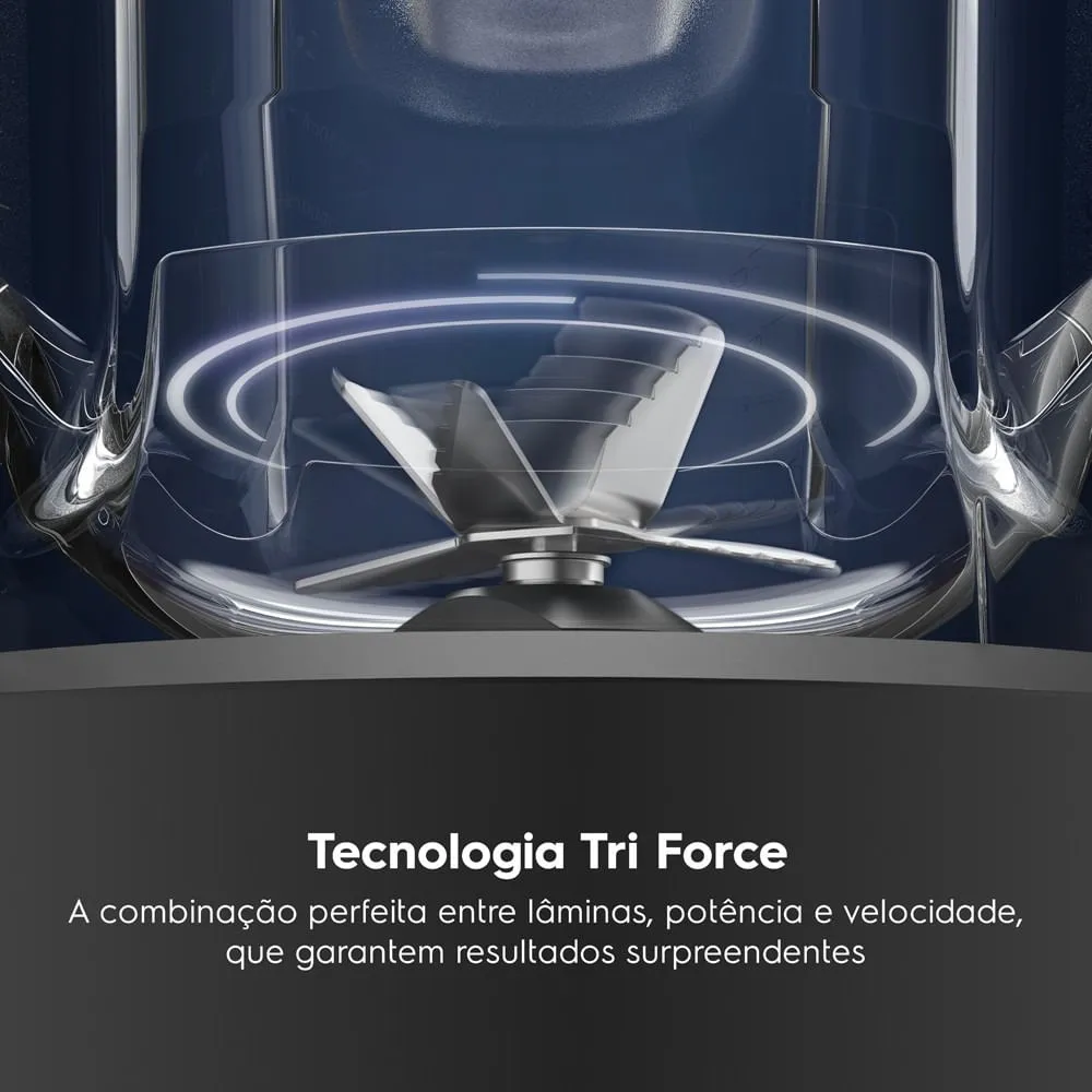 Liquidificador Electrolux 1500W 3.2L Efficient TriForce 15 Velocidades Cinza (EBL1500)