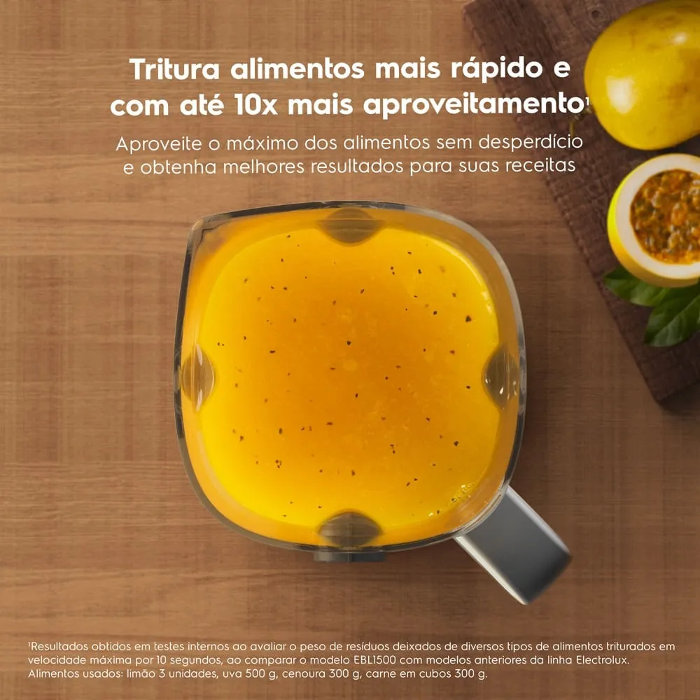 Liquidificador Electrolux 1500W 3.2L Efficient TriForce 15 Velocidades Cinza (EBL1500)
