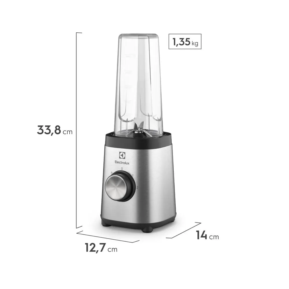 Liquidificador Portátil Electrolux Sport Blender 320W Efficient Inox c/ 2 garrafas (BSE20)