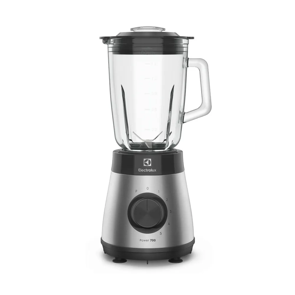 Liquidificador Electrolux 700w 1,5L Experience com Copo de Vidro e Tecnologia TruFlow™ Cor Inox Preto (EBS30)