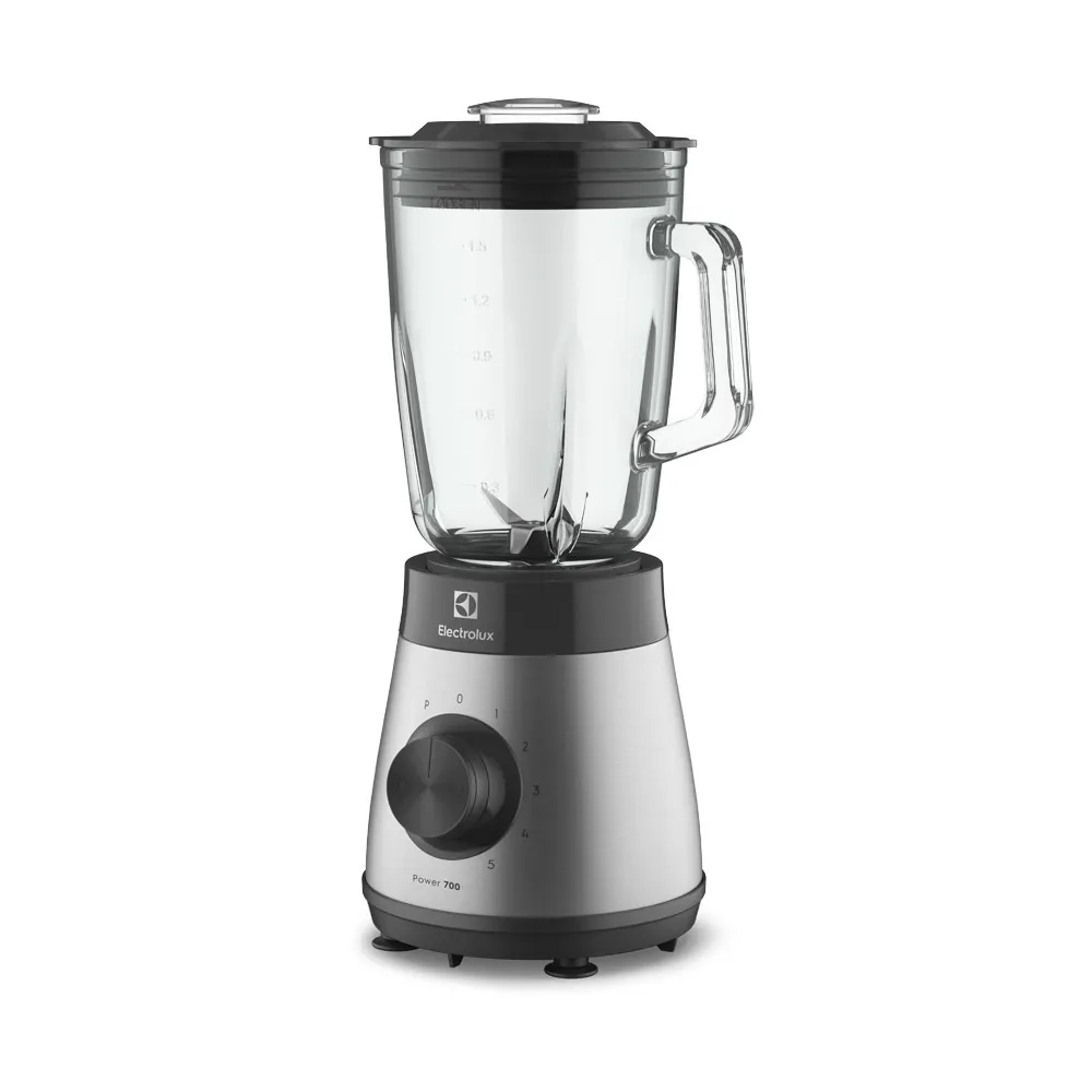 Liquidificador Electrolux 700w 1,5L Experience com Copo de Vidro e Tecnologia TruFlow™ Cor Inox Preto (EBS30)