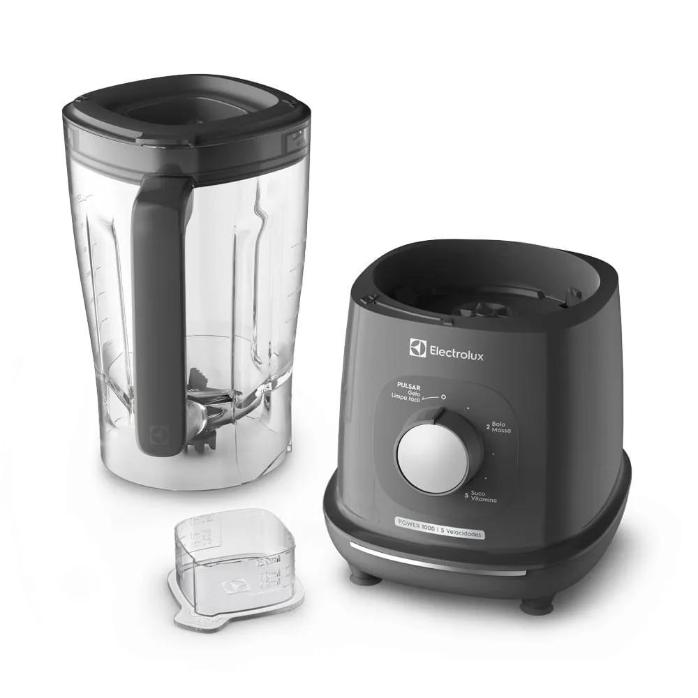 Liquidificador Electrolux 1000W 2.7L Efficient TriForce 5 Velocidades Cinza (EBL1000)