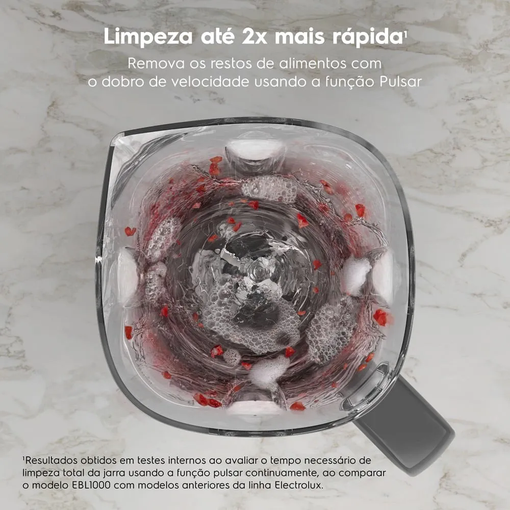 Liquidificador Electrolux 1000W 2.7L Efficient TriForce 5 Velocidades Cinza (EBL1000)