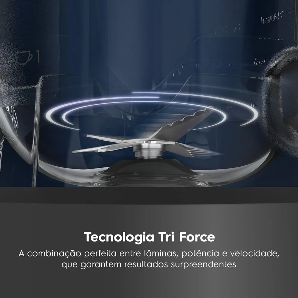 Liquidificador Electrolux 1000W 2.7L Efficient TriForce 5 Velocidades Cinza (EBL1000)