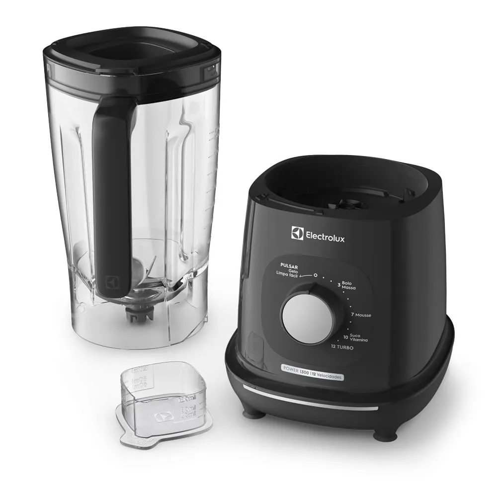 Liquidificador Electrolux 1300W 3.2L Efficient TriForce 12 Velocidades Preto (EBL1300)