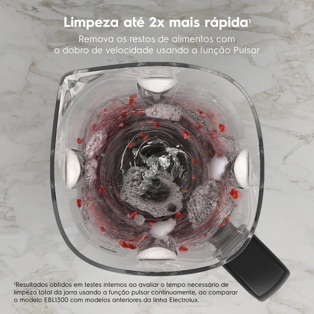 Liquidificador Electrolux 1300W 3.2L Efficient TriForce 12 Velocidades Preto (EBL1300)