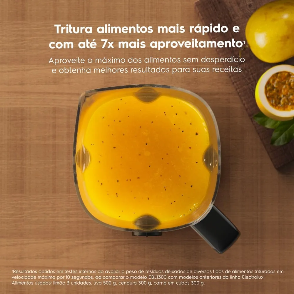 Liquidificador Electrolux 1300W 3.2L Efficient TriForce 12 Velocidades Preto (EBL1300)