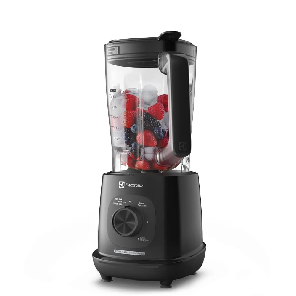 Liquidificador Electrolux 600W 2,7L Efficient TriForce 3 Velocidades Preto (EBL700)