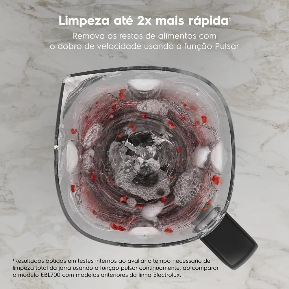 Liquidificador Electrolux 600W 2,7L Efficient TriForce 3 Velocidades Preto (EBL700)