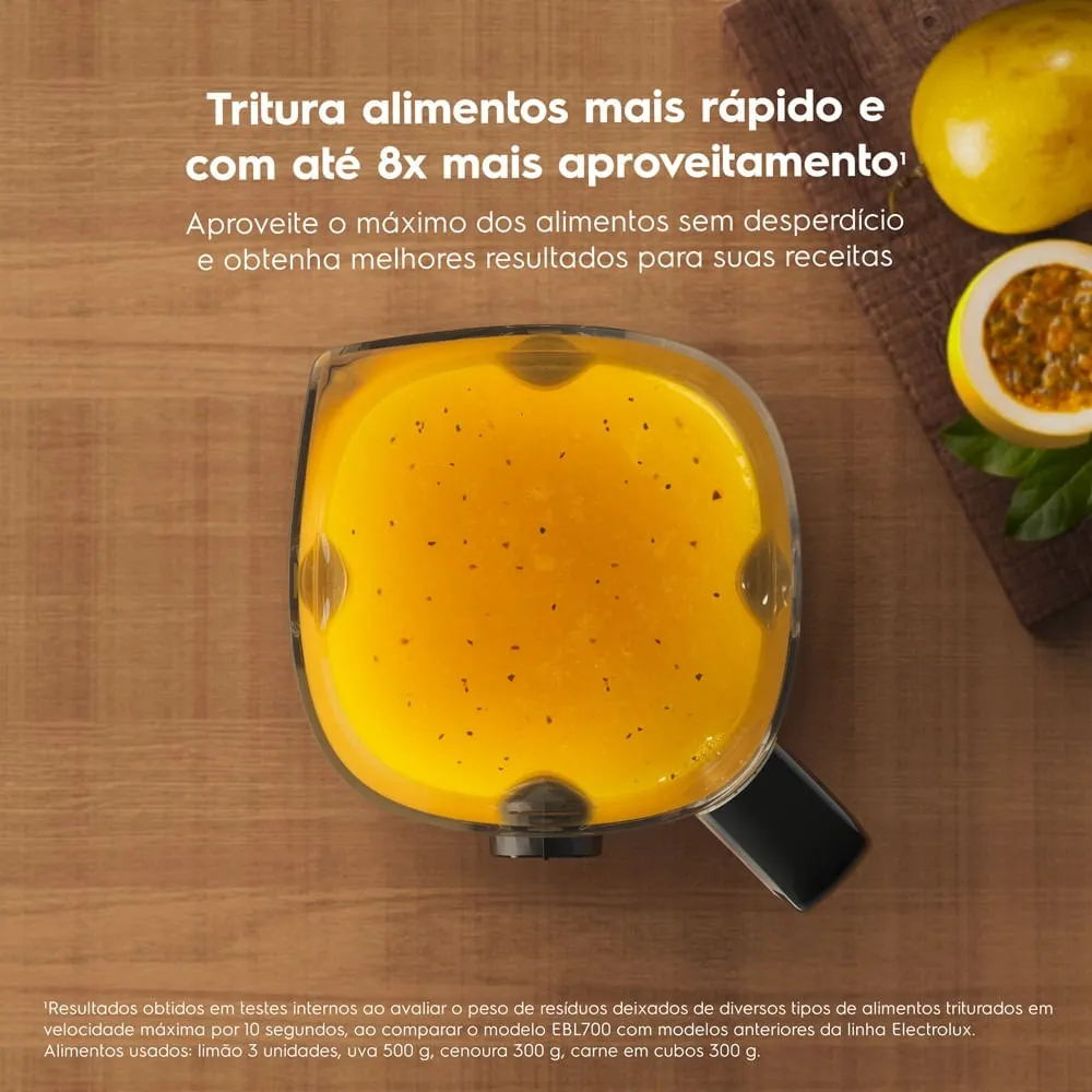 Liquidificador Electrolux 600W 2,7L Efficient TriForce 3 Velocidades Preto (EBL700)