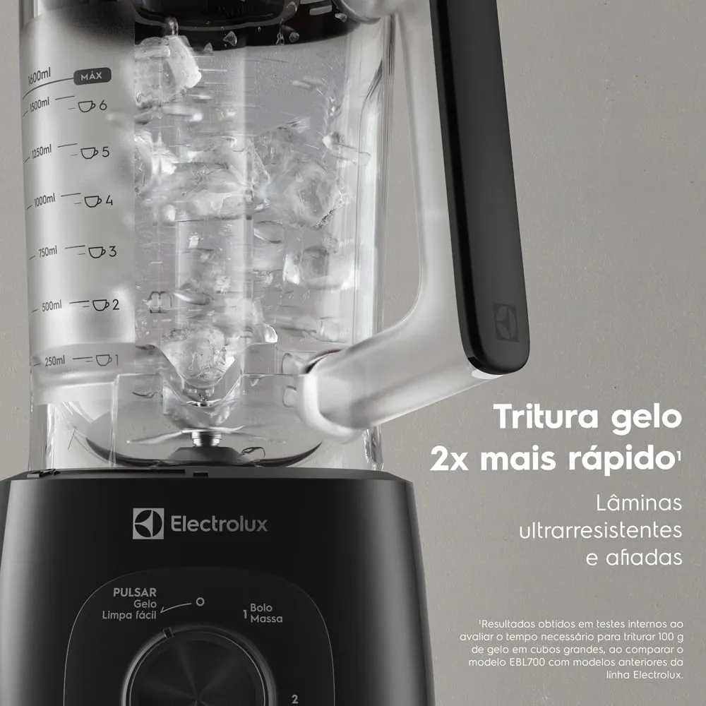Liquidificador Electrolux 600W 2,7L Efficient TriForce 3 Velocidades Preto (EBL700)
