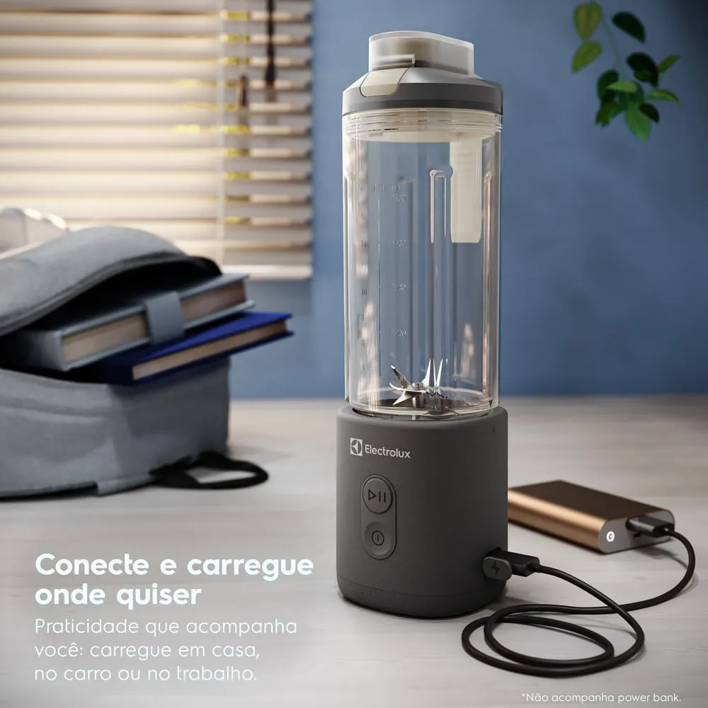 Liquidificador Portátil Sem Fio Electrolux 120W Experience Preto Carregamento USB (BSE40)