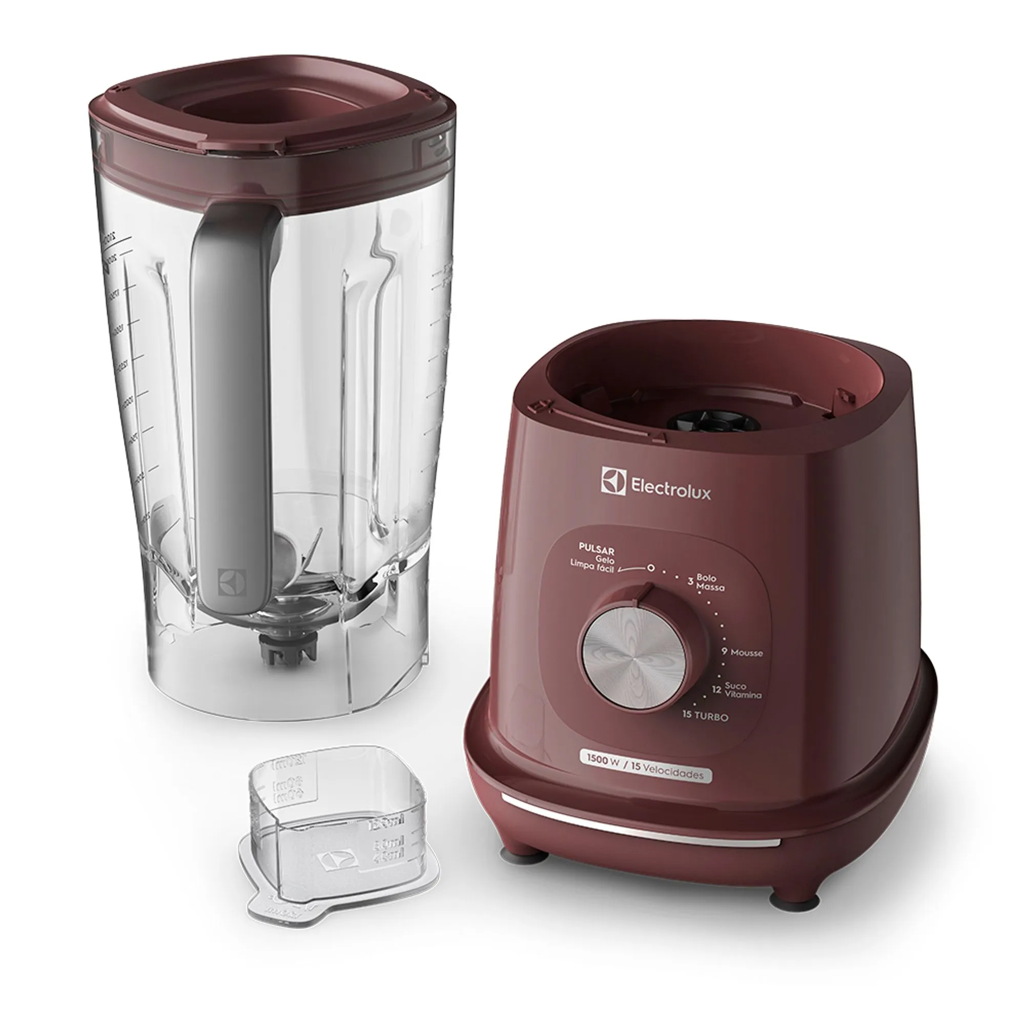 Liquidificador Electrolux 1500W 3.2L Efficient Tri Force 15 Velocidades Vermelho (EBL1510)