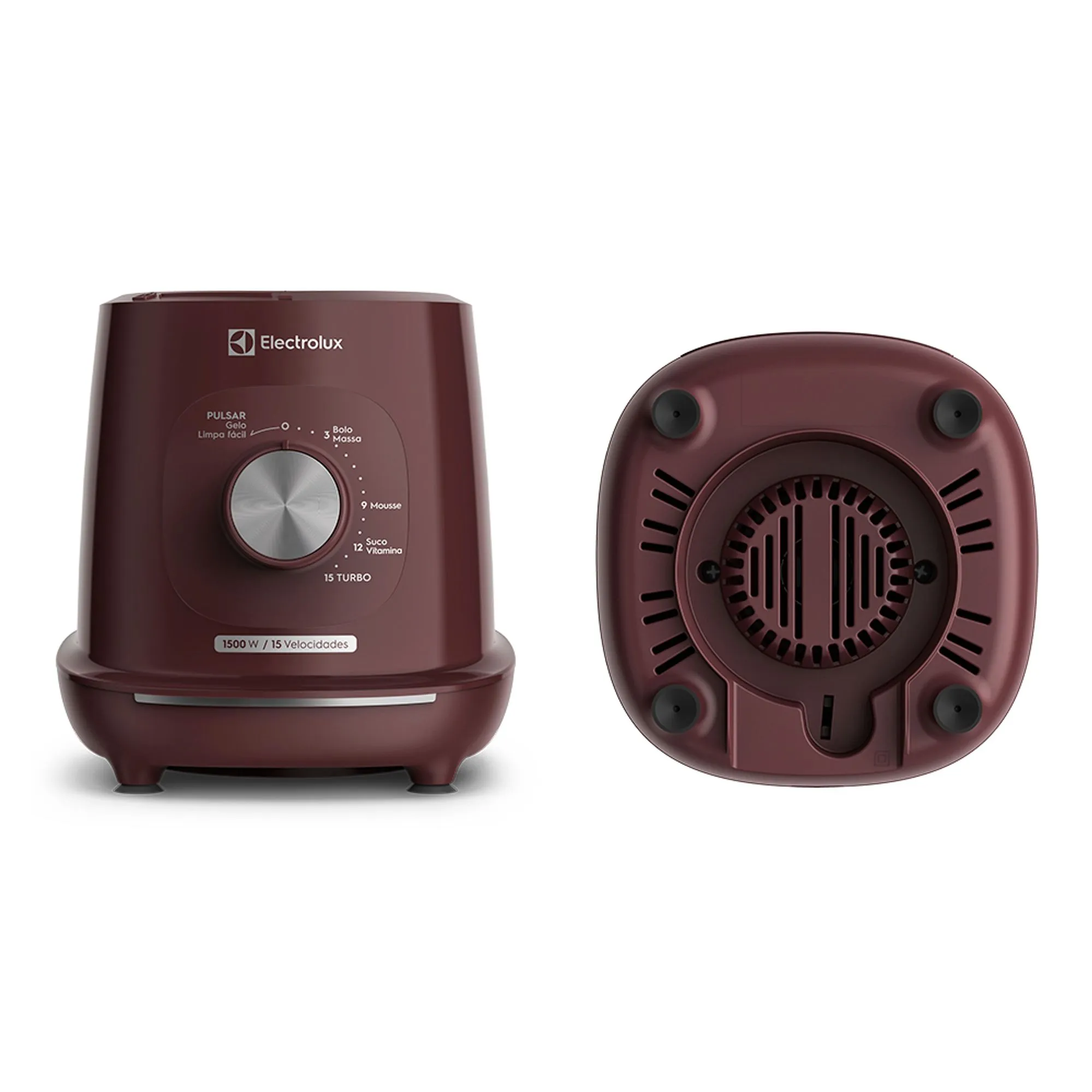 Liquidificador Electrolux 1500W 3.2L Efficient Tri Force 15 Velocidades Vermelho (EBL1510)