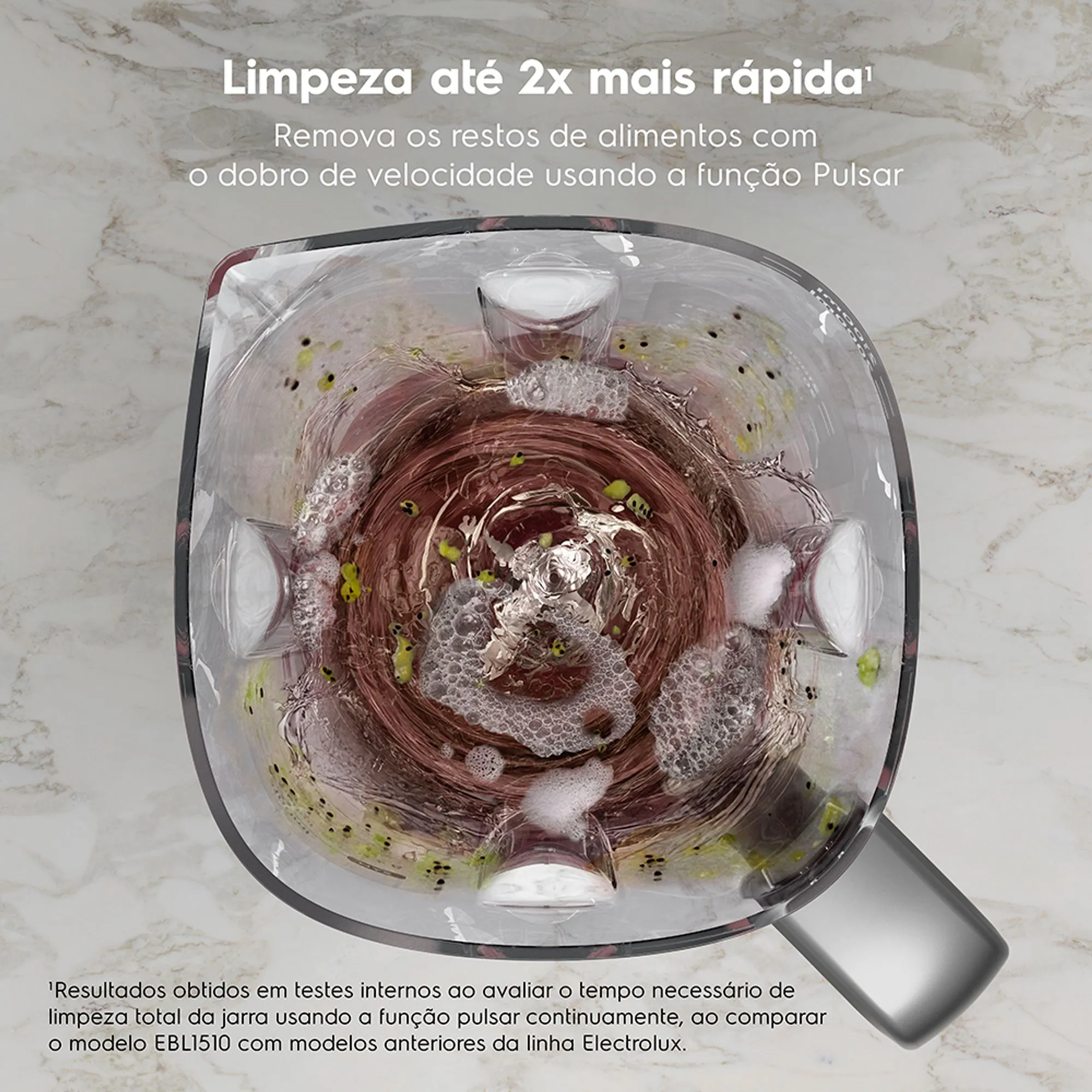 Liquidificador Electrolux 1500W 3.2L Efficient Tri Force 15 Velocidades Vermelho (EBL1510)