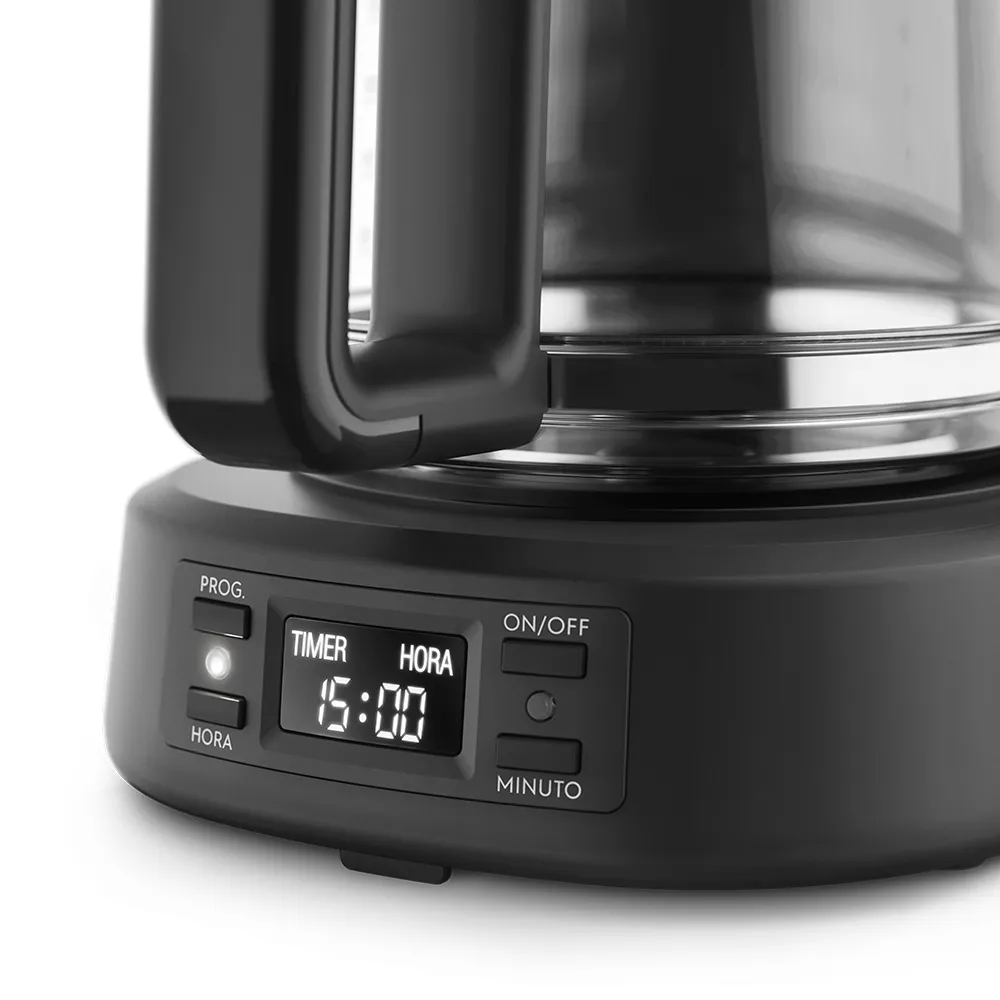 Cafeteira Elétrica Electrolux 30 Xícaras Experience Programável com Timer Cor Inox Preta (ECM25)