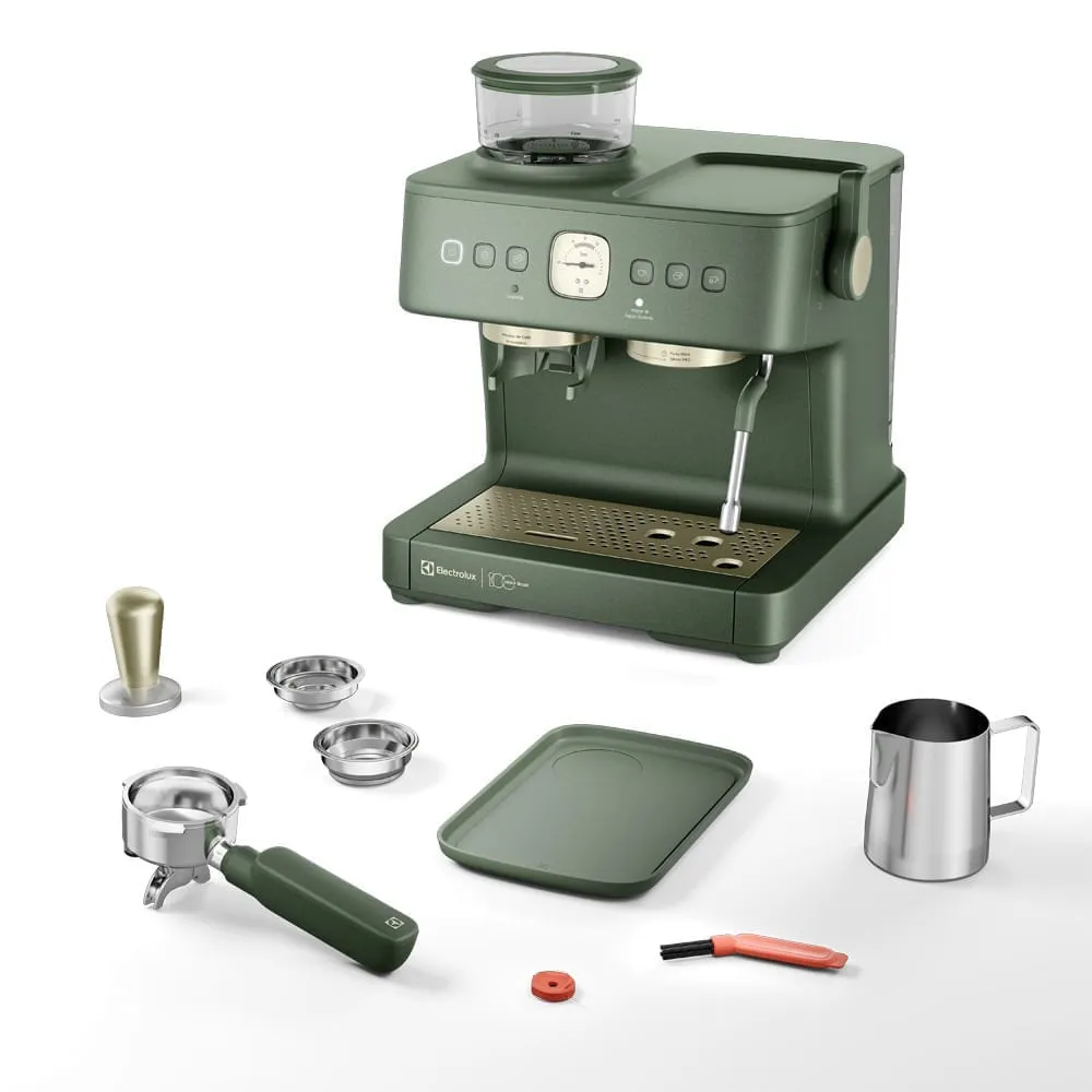 Cafeteira Espresso Electrolux Verde Moedor Integrado Linha 100 anos Celebre Rituais (ECM95)