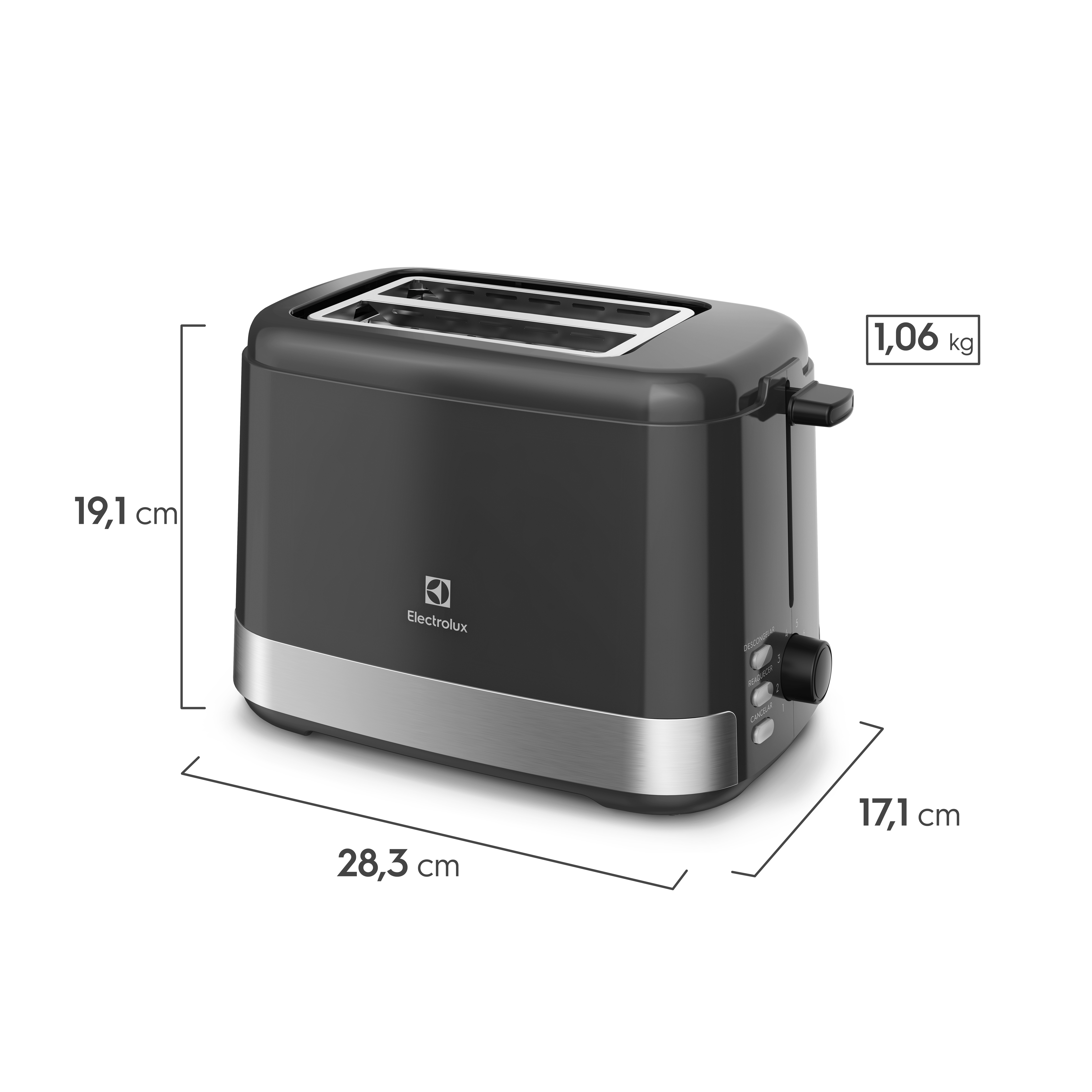 Kit Cafeteira 15 Xícaras e Torradeira Elétrica 8 Níveis Electrolux Efficient Inox (ECT10)
