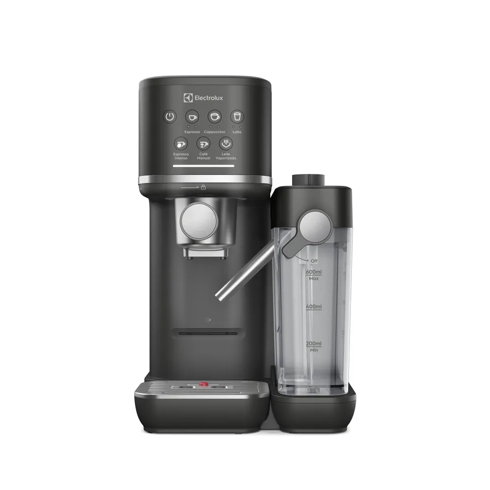Cafeteira Espresso Electrolux Cápsula, Pó e Sache Experience Vaporizador de Leite Preta (ECM70)