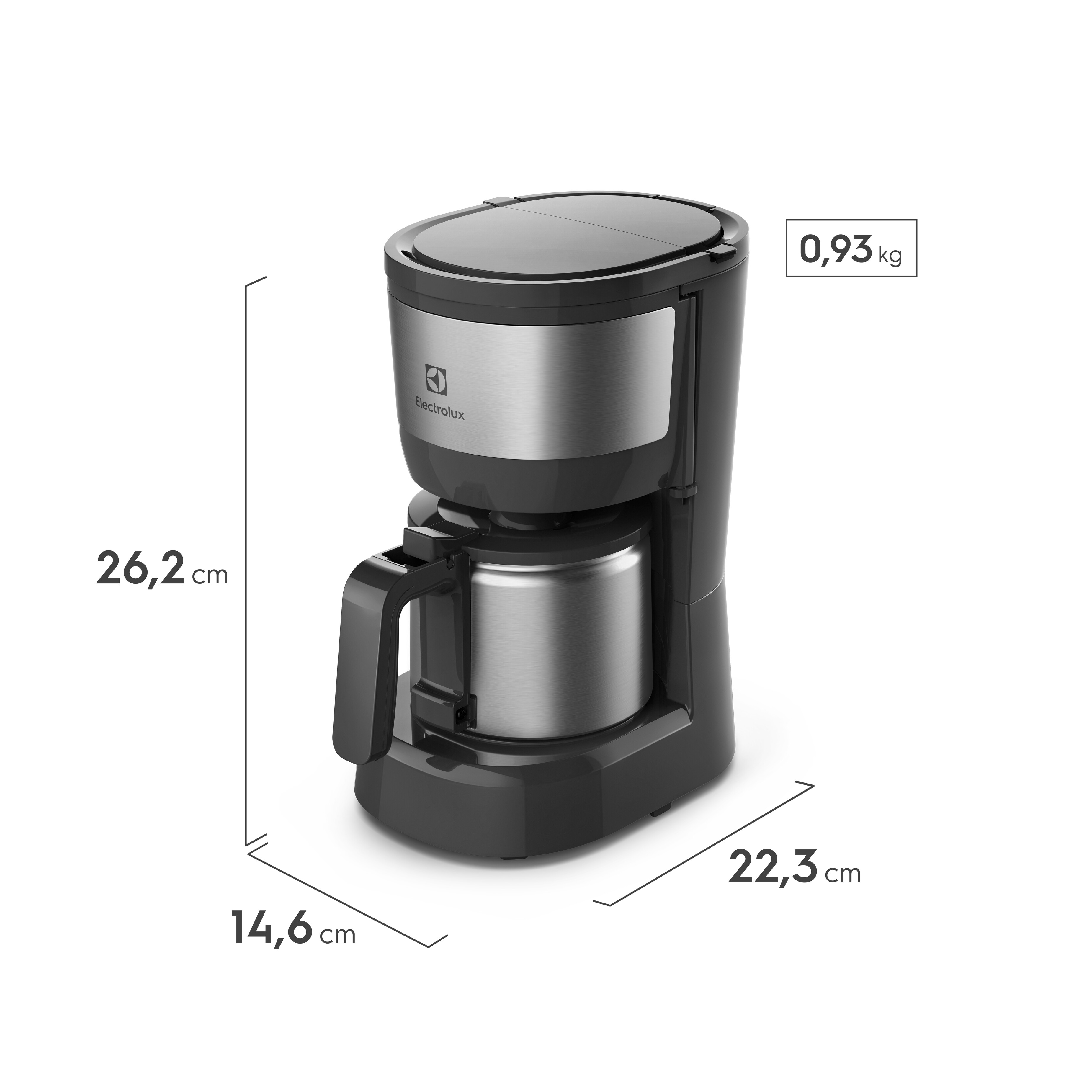 Cafeteira Elétrica Electrolux 30 Xícaras Efficient com Jarra Inox (ECM22)