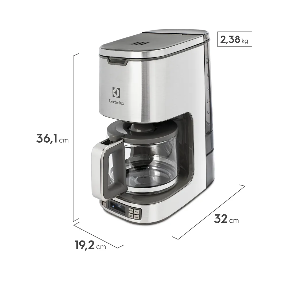 Cafeteira Elétrica Electrolux Digital 30 Xicaras Expressionist Programável com Timer Cor Inox (CMP50)