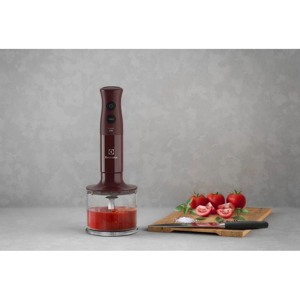 Mixer 3 em 1 Electrolux Vermelho Escuro 600W Haste em Inox e Tecnologia TruFlow (EIB21)