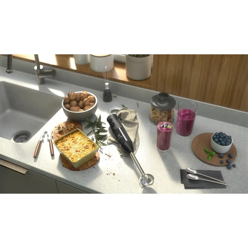 Mixer 3 em 1 Electrolux Cinza 600W com Haste em Inox e Tecnologia TruFlow (EIB20)