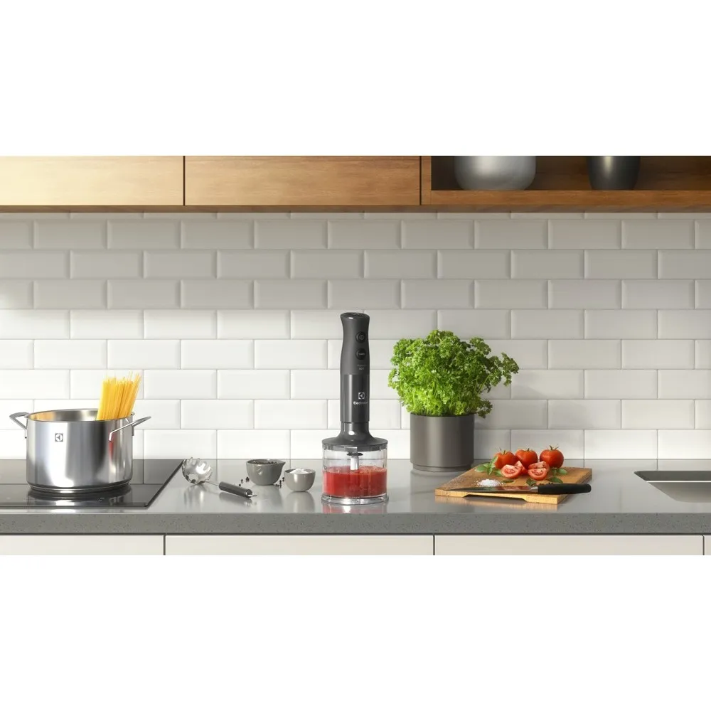 Mixer 3 em 1 Electrolux Cinza 600W com Haste em Inox e Tecnologia TruFlow (EIB20)