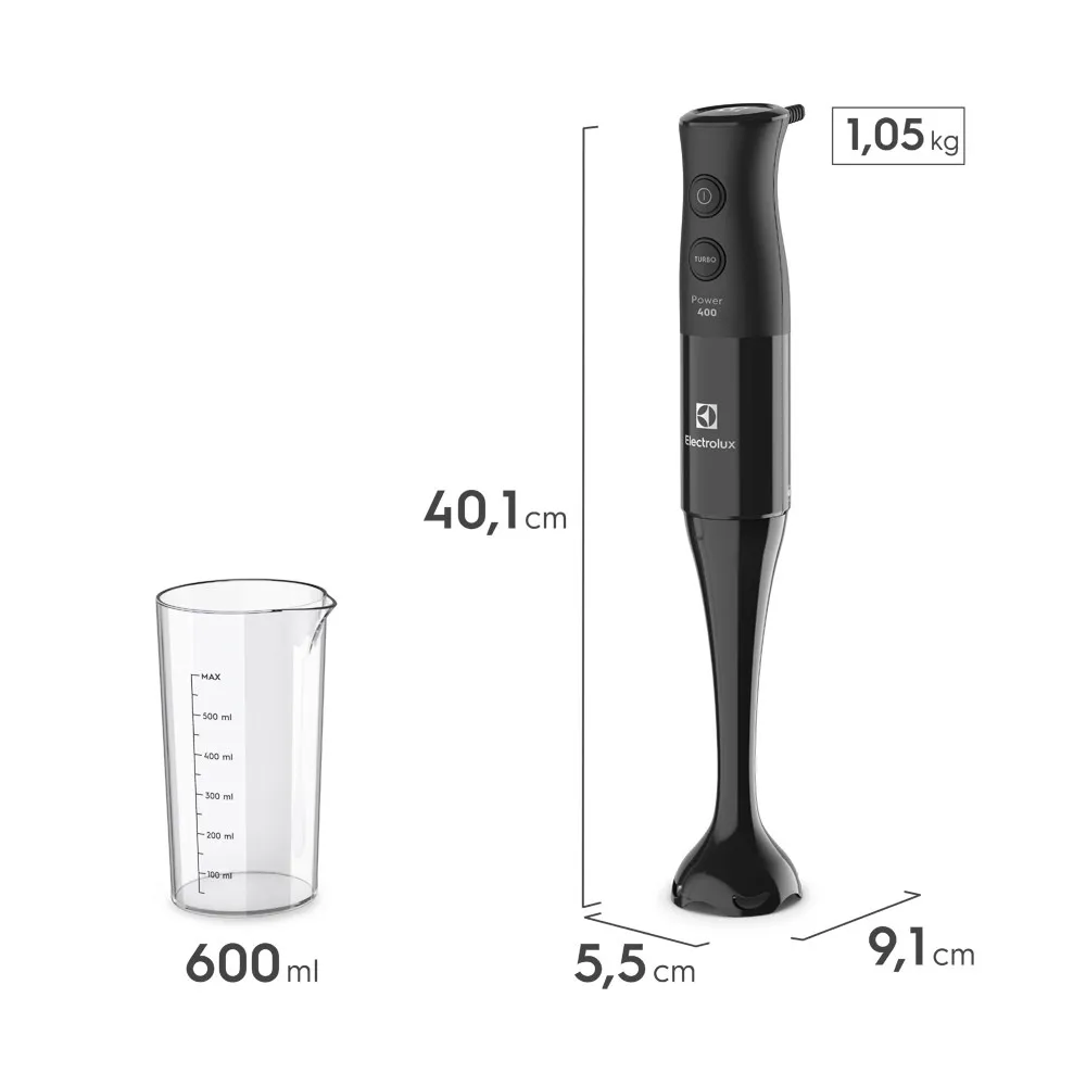 Mixer Electrolux Preto 400W com Tecnologia TruFlow (EIB05)