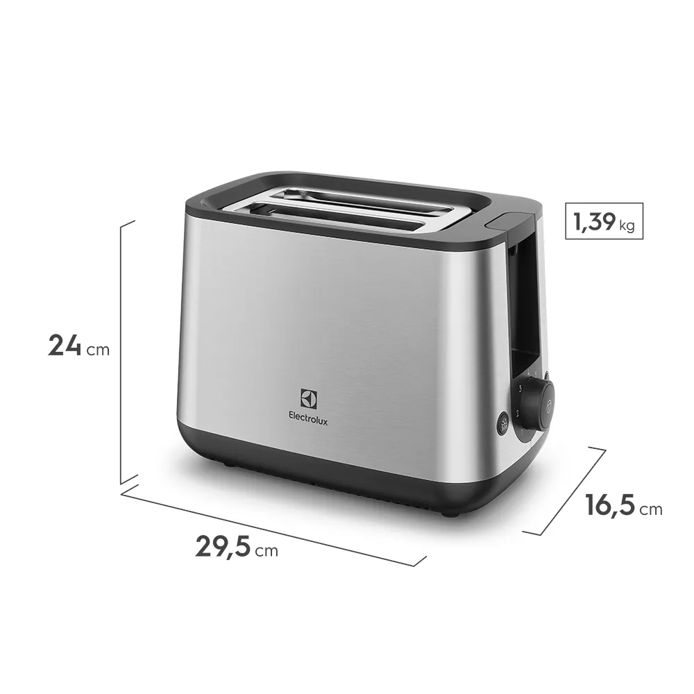Torradeira Elétrica Electrolux Inox Experience com 7 Níveis de Tostagem (ETS25)