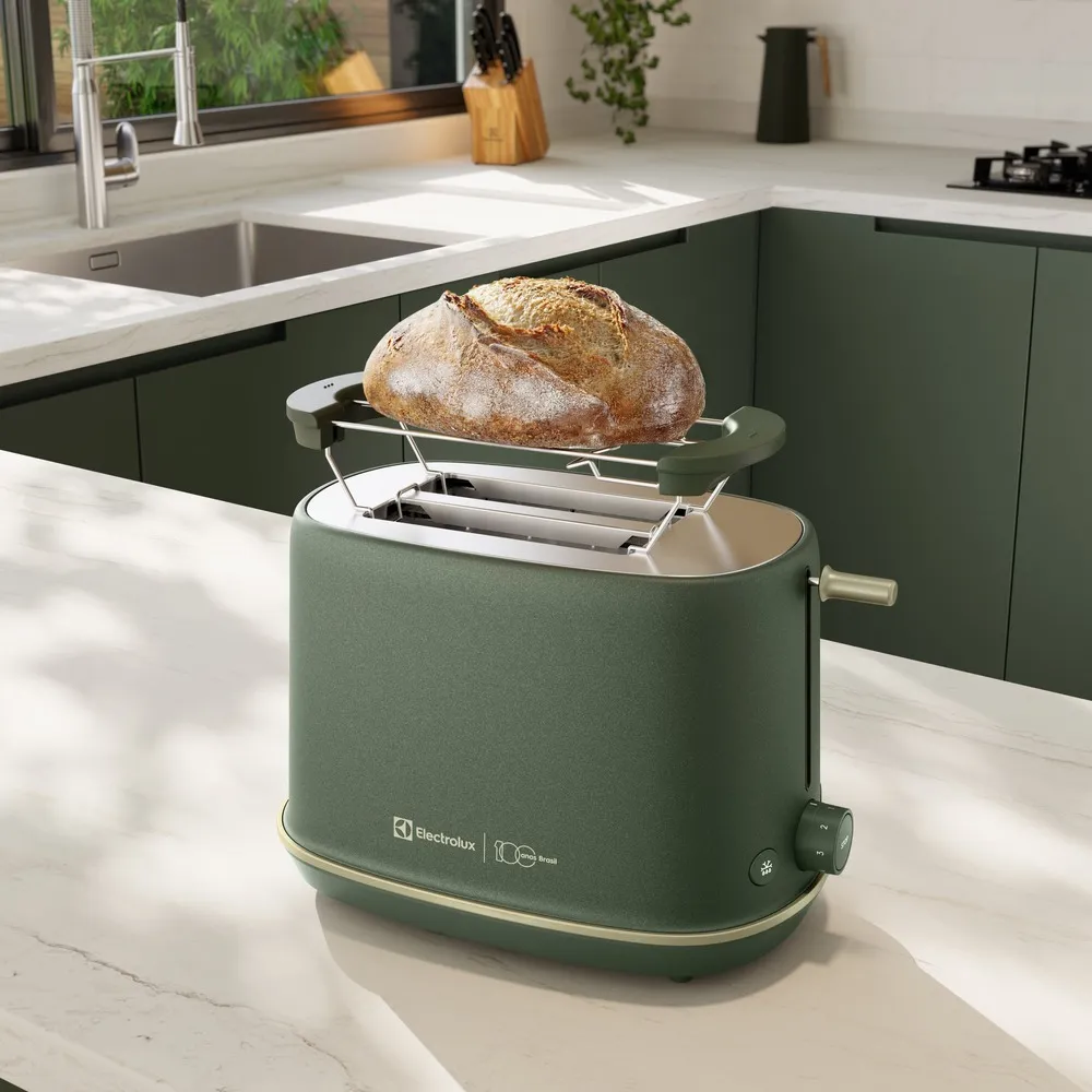Torradeira Elétrica Electrolux Verde Linha 100 anos Celebre Sensações (TOP75)