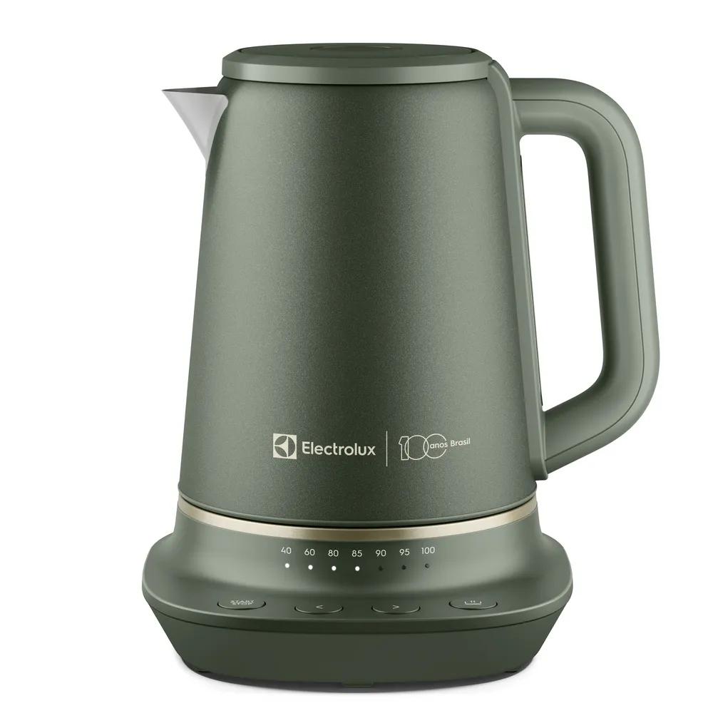 Chaleira Elétrica Electrolux 1,7L Verde Linha 100 anos Celebre Pausas (EKP75)