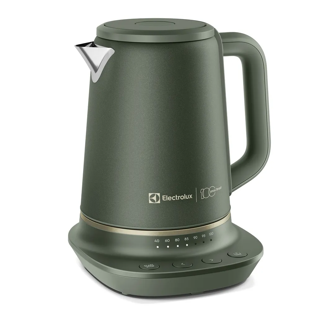 Chaleira Elétrica Electrolux 1,7L Verde Linha 100 anos Celebre Pausas (EKP75)