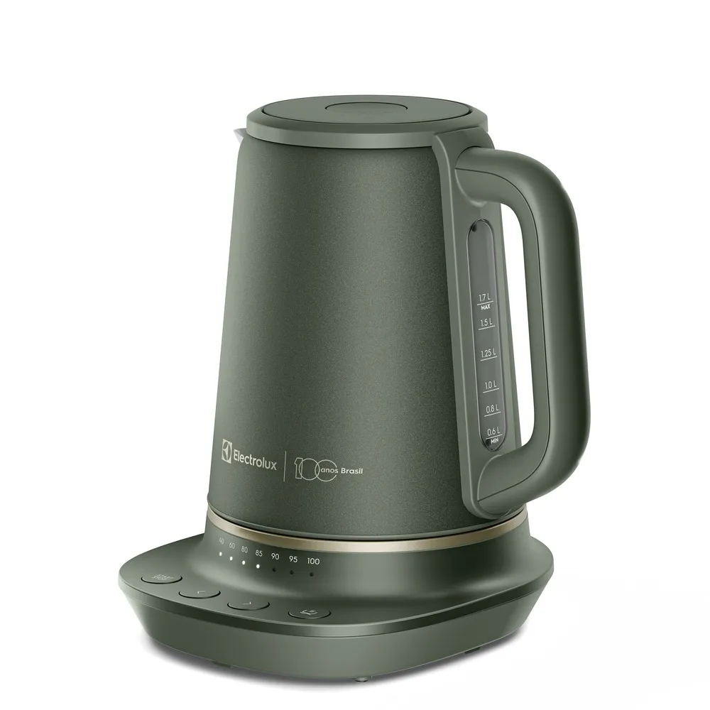 Chaleira Elétrica Electrolux 1,7L Verde Linha 100 anos Celebre Pausas (EKP75)