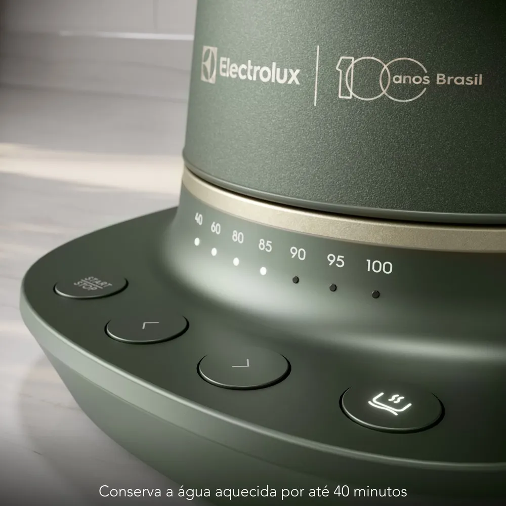 Chaleira Elétrica Electrolux 1,7L Verde Linha 100 anos Celebre Pausas (EKP75)