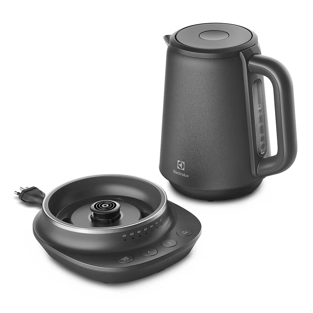 Chaleira Elétrica Electrolux 1,7L Inox Preta Expert com Tecnologia PerfectSense (EKP70)