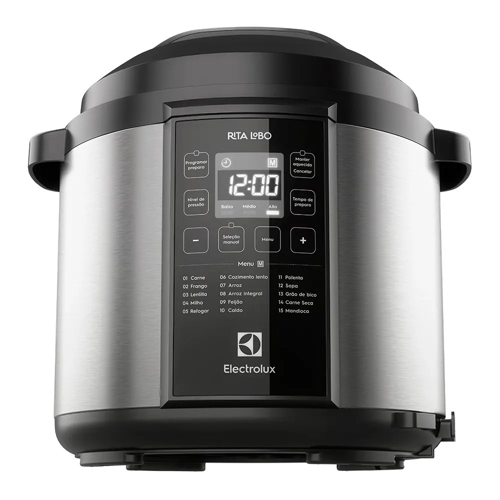 Panela de Pressão Elétrica Electrolux por Rita Lobo 6L Preta Experience Digital (PCC20)