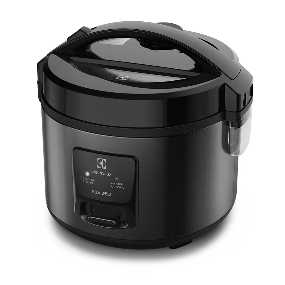 Panela de Arroz Elétrica Electrolux por Rita Lobo 2L Preta Efficient Visor Glass (ERC10)