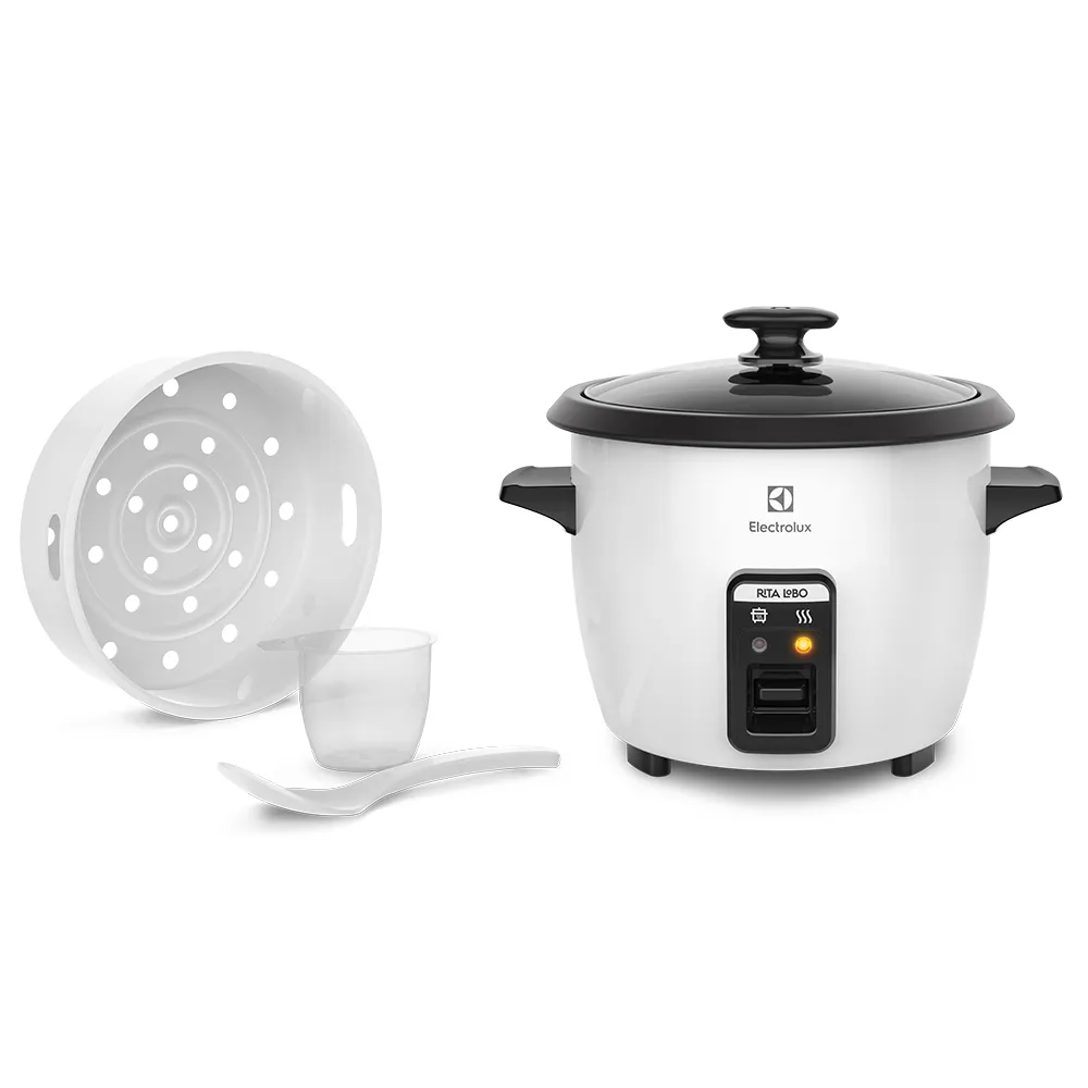 Panela de Arroz Elétrica Electrolux por Rita Lobo 1,3L Branca Efficient (RCB50)
