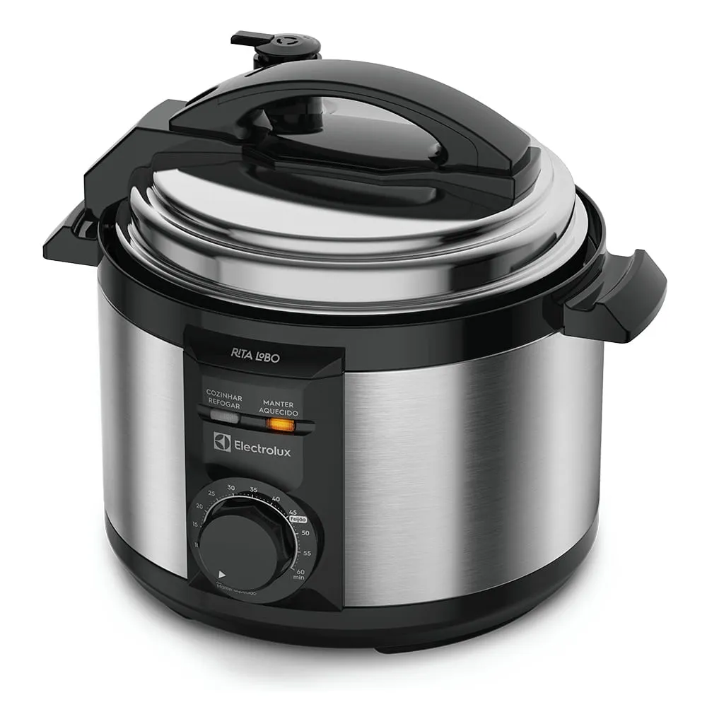 Panela de Pressão Elétrica Electrolux por Rita Lobo 3L Preta Efficient c/ Timer (PCE15)