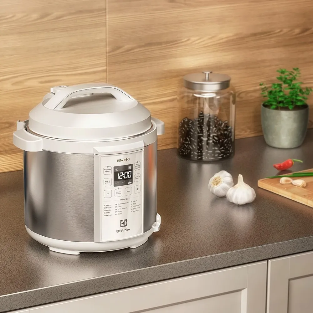 Panela de Pressão Elétrica Electrolux por Rita Lobo 6L Branca Experience Digital (PCC21)