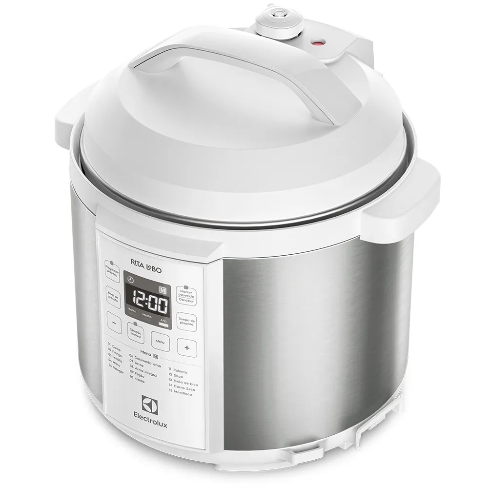 Panela de Pressão Elétrica Electrolux por Rita Lobo 6L Branca Experience Digital (PCC21)